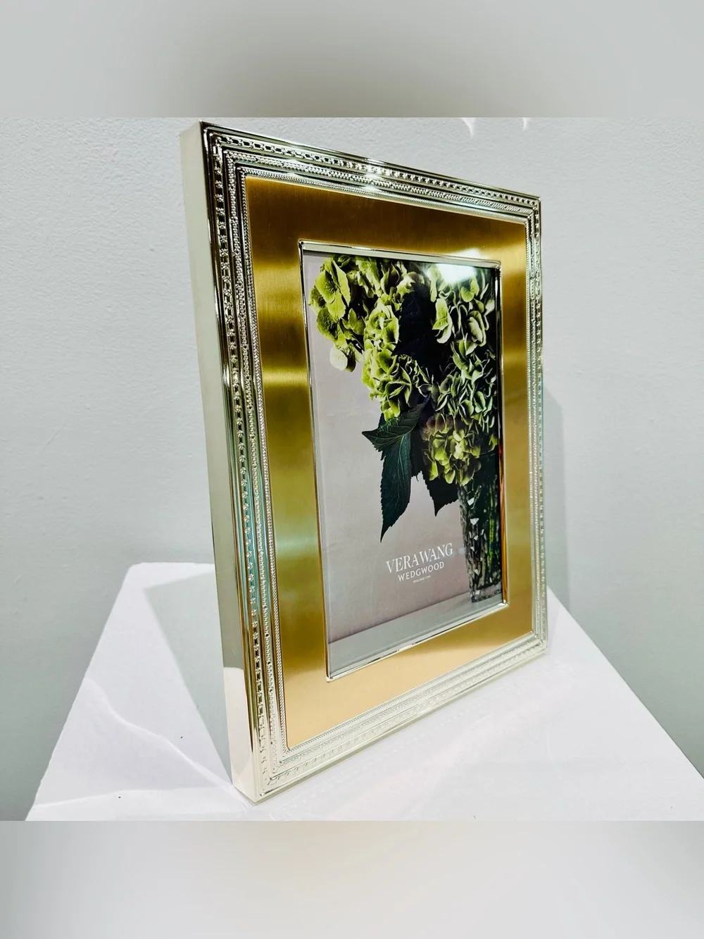 Wedgwood by Vera Wang With Love With Silver And Gold Plate Bridal Picture Frame